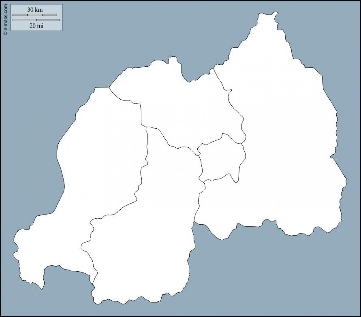 Ρουάντα χάρτη περίγραμμα
