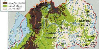 Γεωγραφικό χάρτη της Ρουάντα