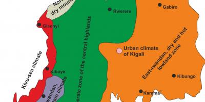 Χάρτης της Ρουάντα για το κλίμα