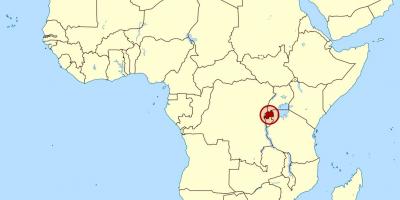 Χάρτης της Ρουάντα της αφρικής