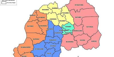 Χάρτης της Ρουάντα τομείς